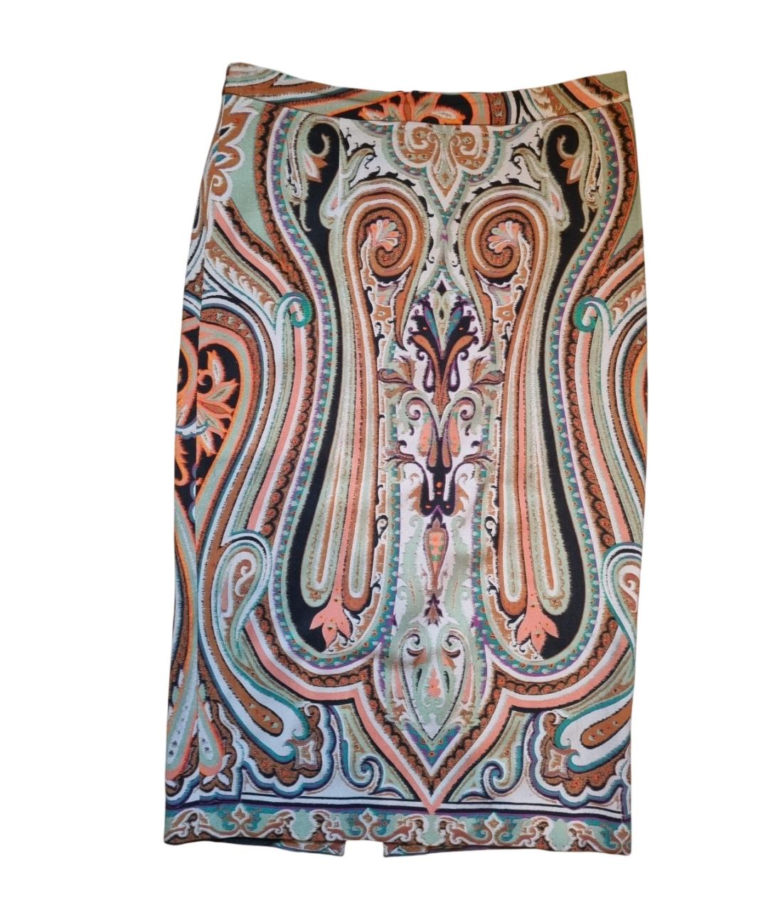 ETRO Мульти шерстяная юбка миди, фото 1