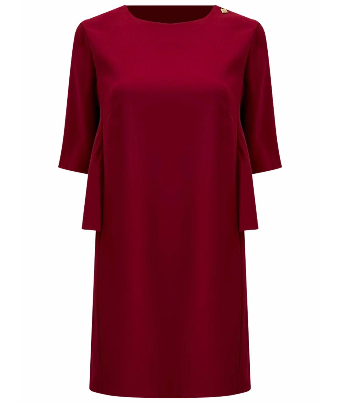 ELISABETTA FRANCHI Бордовое полиэстеровое платье, фото 1