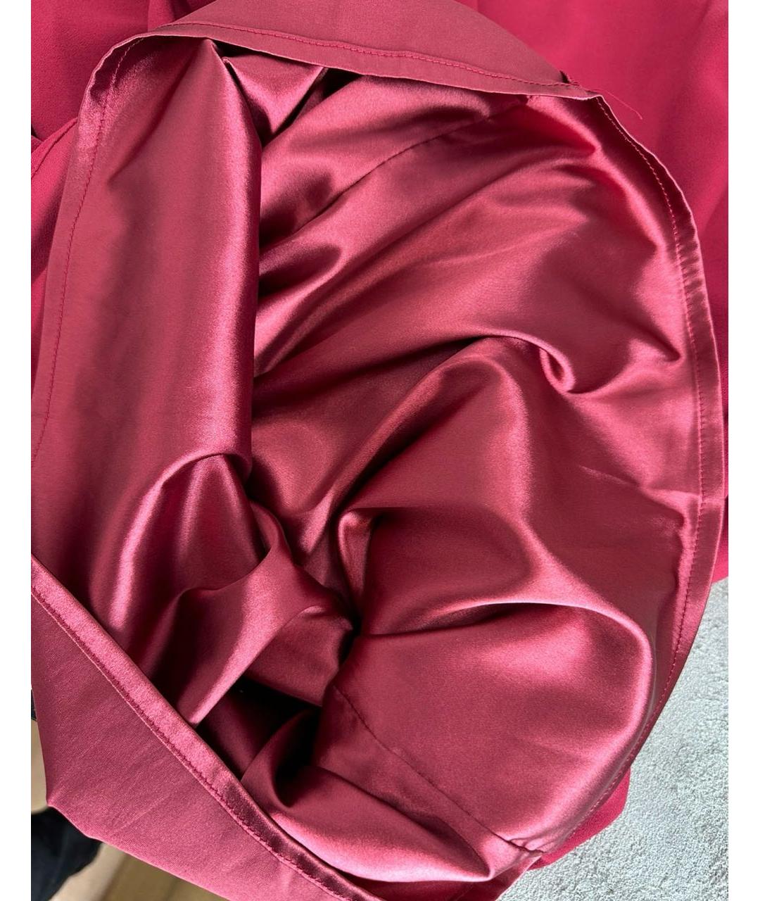 ELISABETTA FRANCHI Бордовое полиэстеровое платье, фото 8