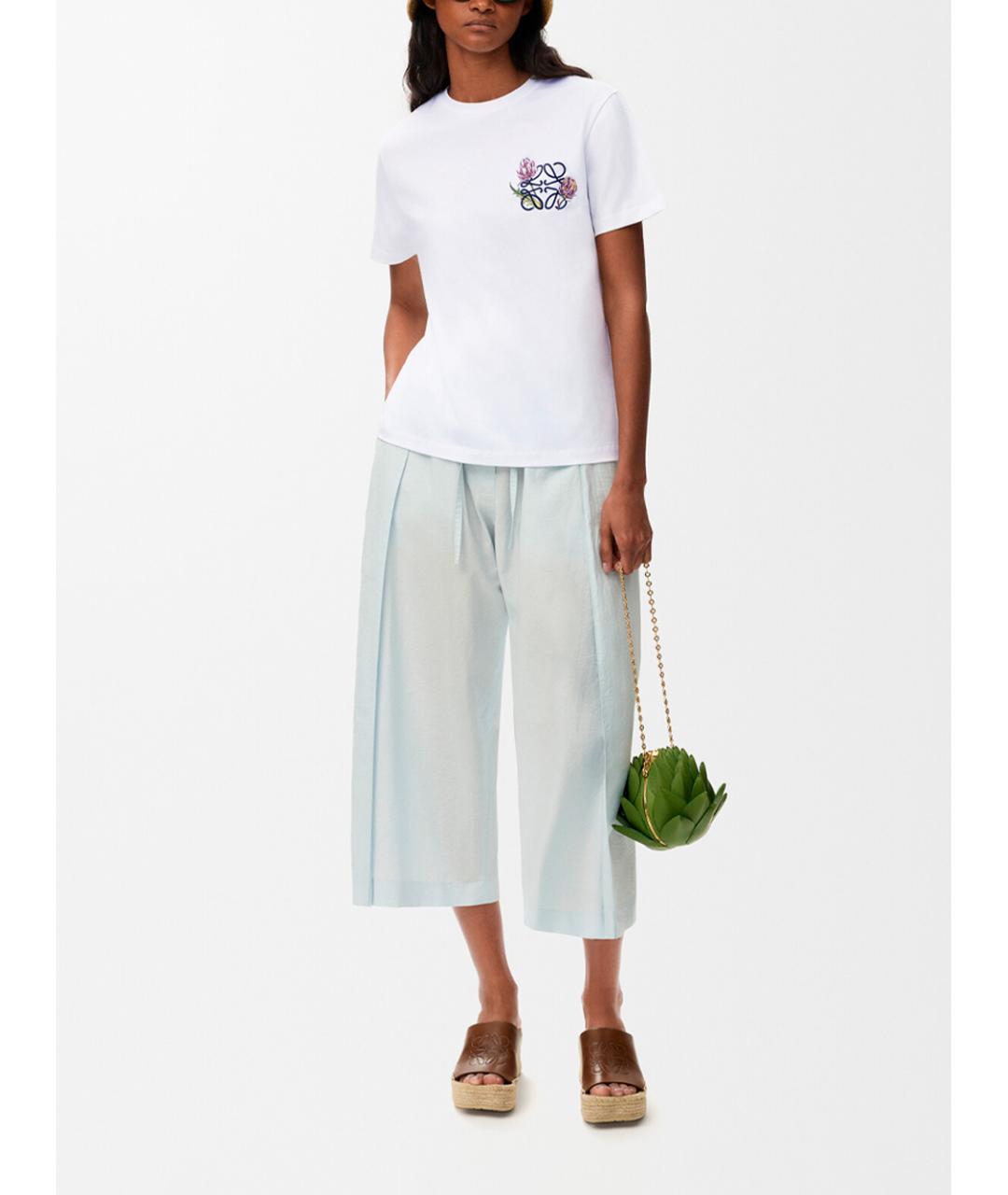 LOEWE Белая хлопковая футболка, фото 3