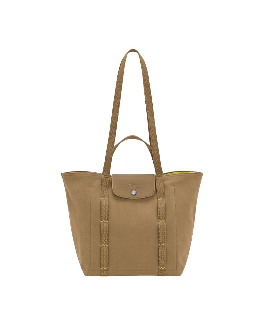 LONGCHAMP Бежевая тканевая сумка тоут, фото 1