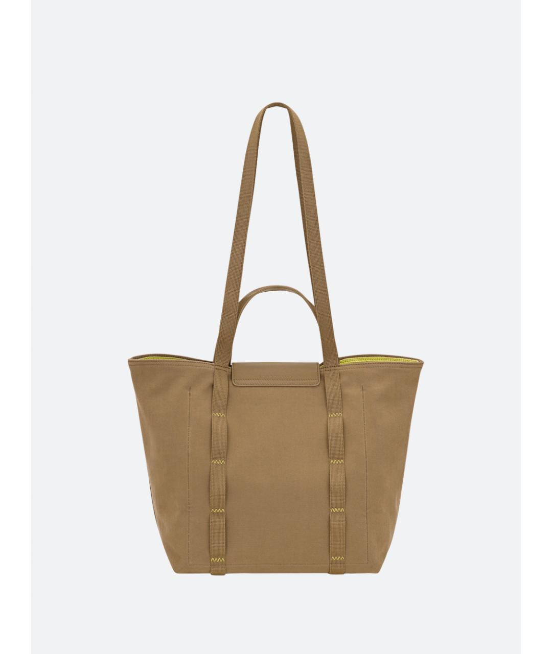 LONGCHAMP Бежевая тканевая сумка тоут, фото 2