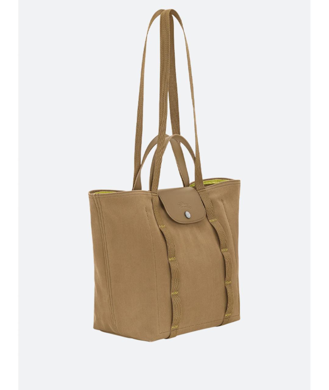 LONGCHAMP Бежевая тканевая сумка тоут, фото 3