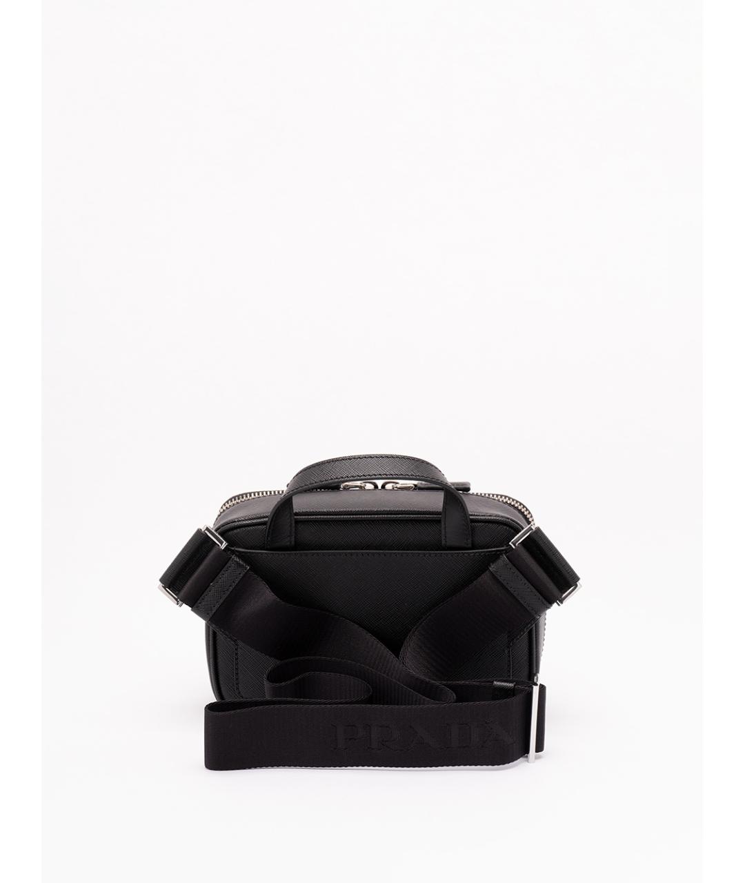 PRADA Черная кожаная сумка тоут, фото 2