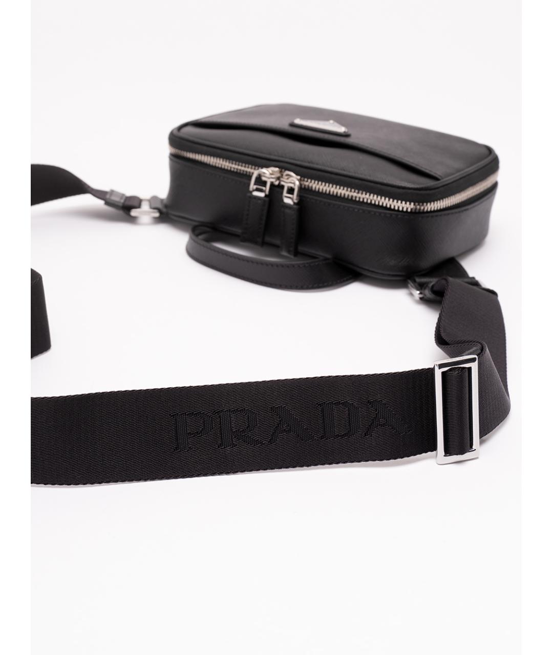 PRADA Черная кожаная сумка тоут, фото 4