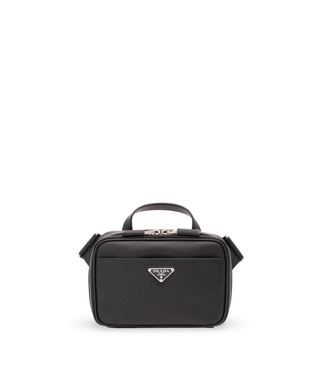 PRADA Черная кожаная сумка тоут, фото 1