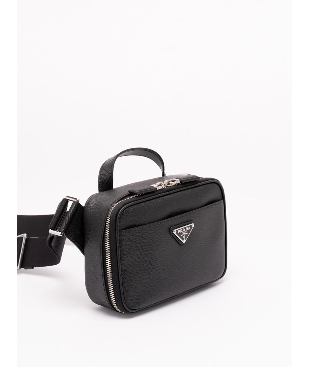 PRADA Черная кожаная сумка тоут, фото 3