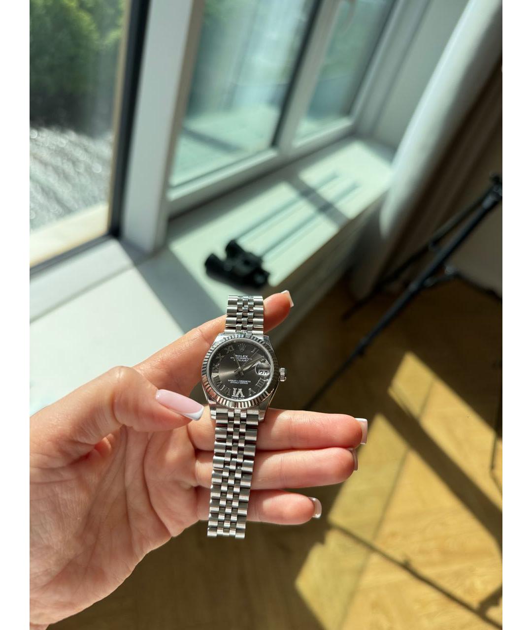 ROLEX Серебряные часы из белого золота, фото 6