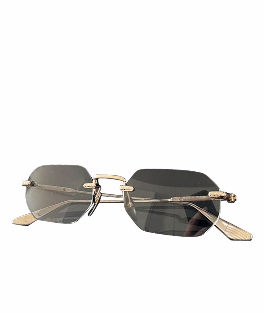 CHROME HEARTS Золотые металлические солнцезащитные очки, фото 1