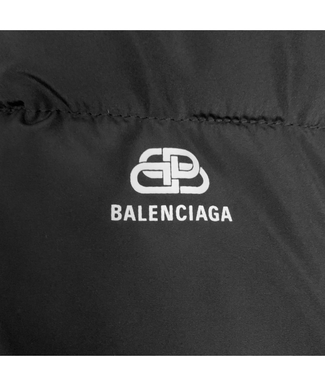 BALENCIAGA Черный полиамидовый пуховик, фото 4