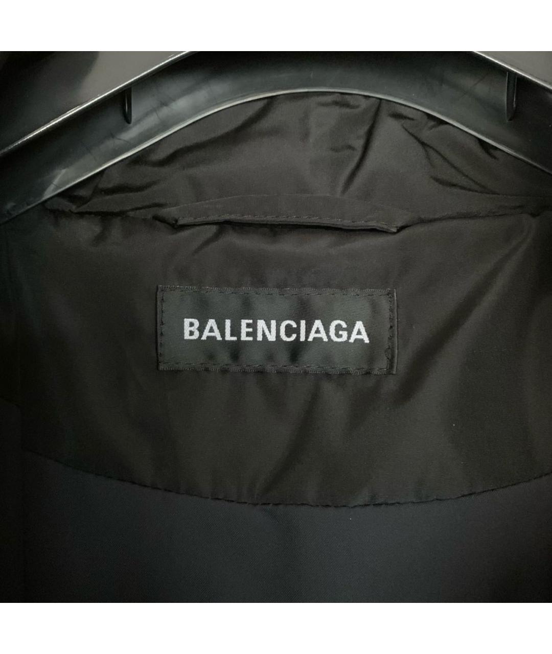 BALENCIAGA Черный полиамидовый пуховик, фото 3