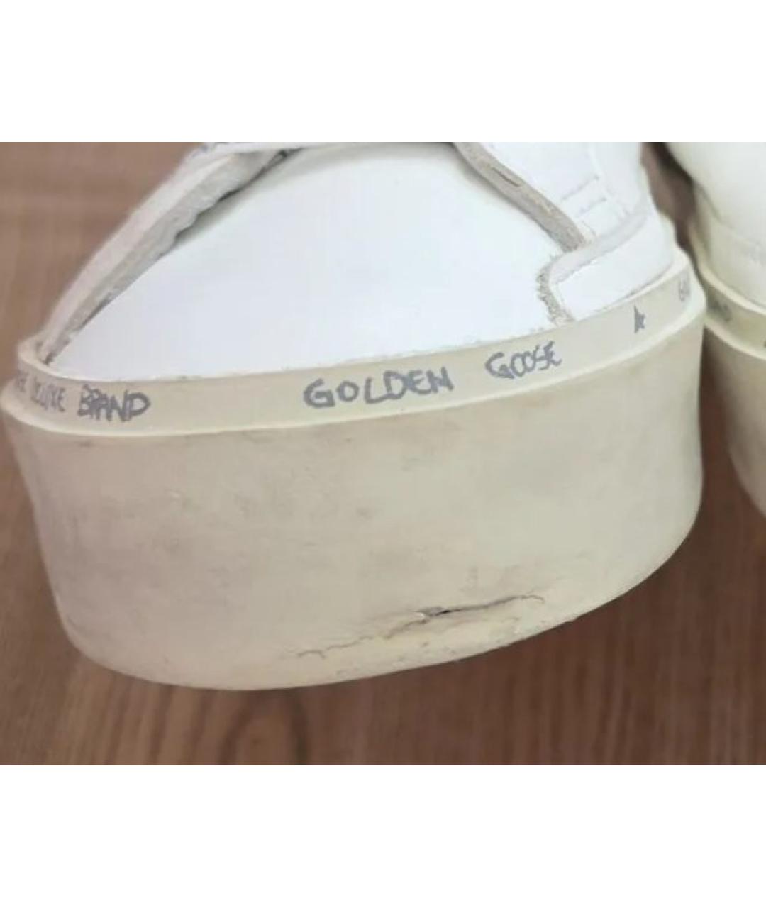 GOLDEN GOOSE Белые кожаные кеды, фото 8
