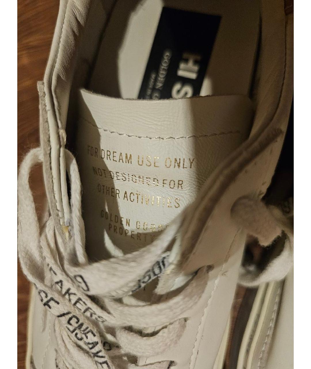 GOLDEN GOOSE Белые кожаные кеды, фото 7