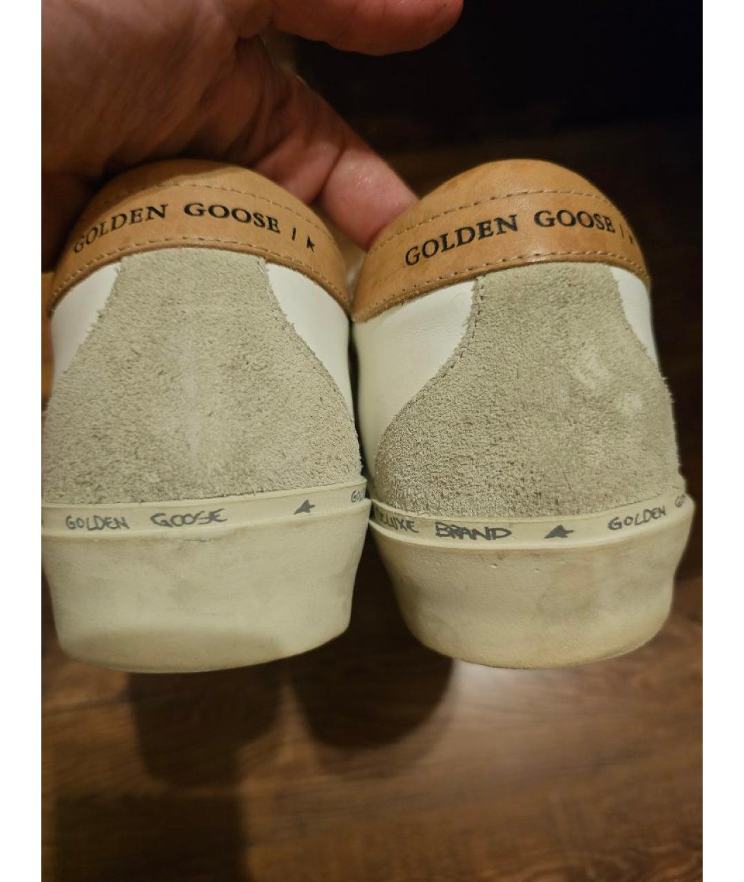 GOLDEN GOOSE Белые кожаные кеды, фото 4