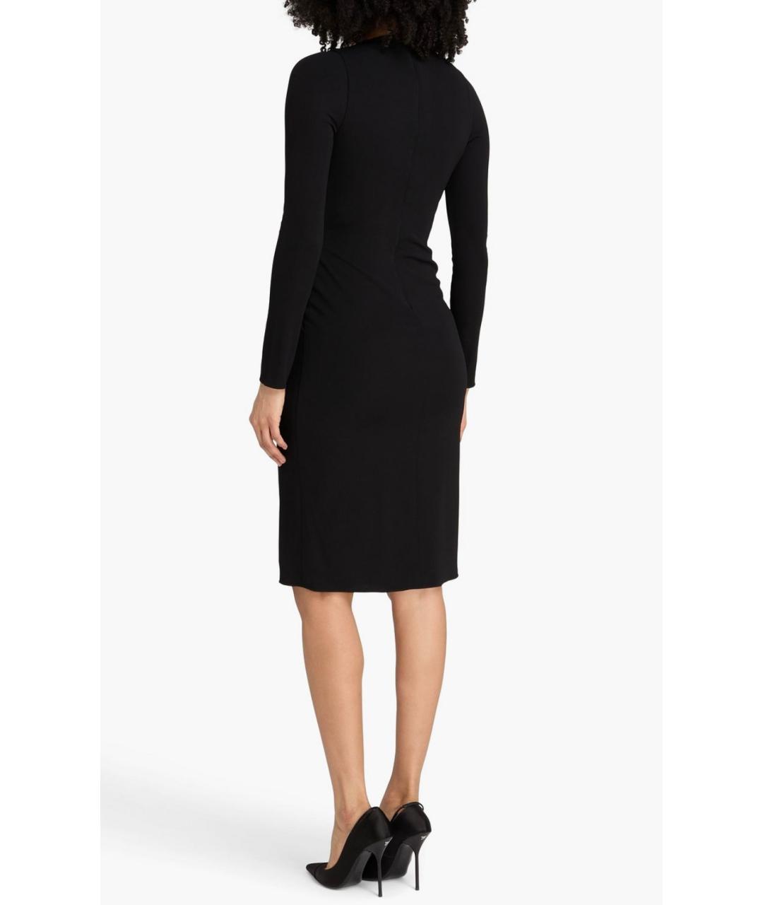 VERSACE Черное вискозное коктейльное платье, фото 3