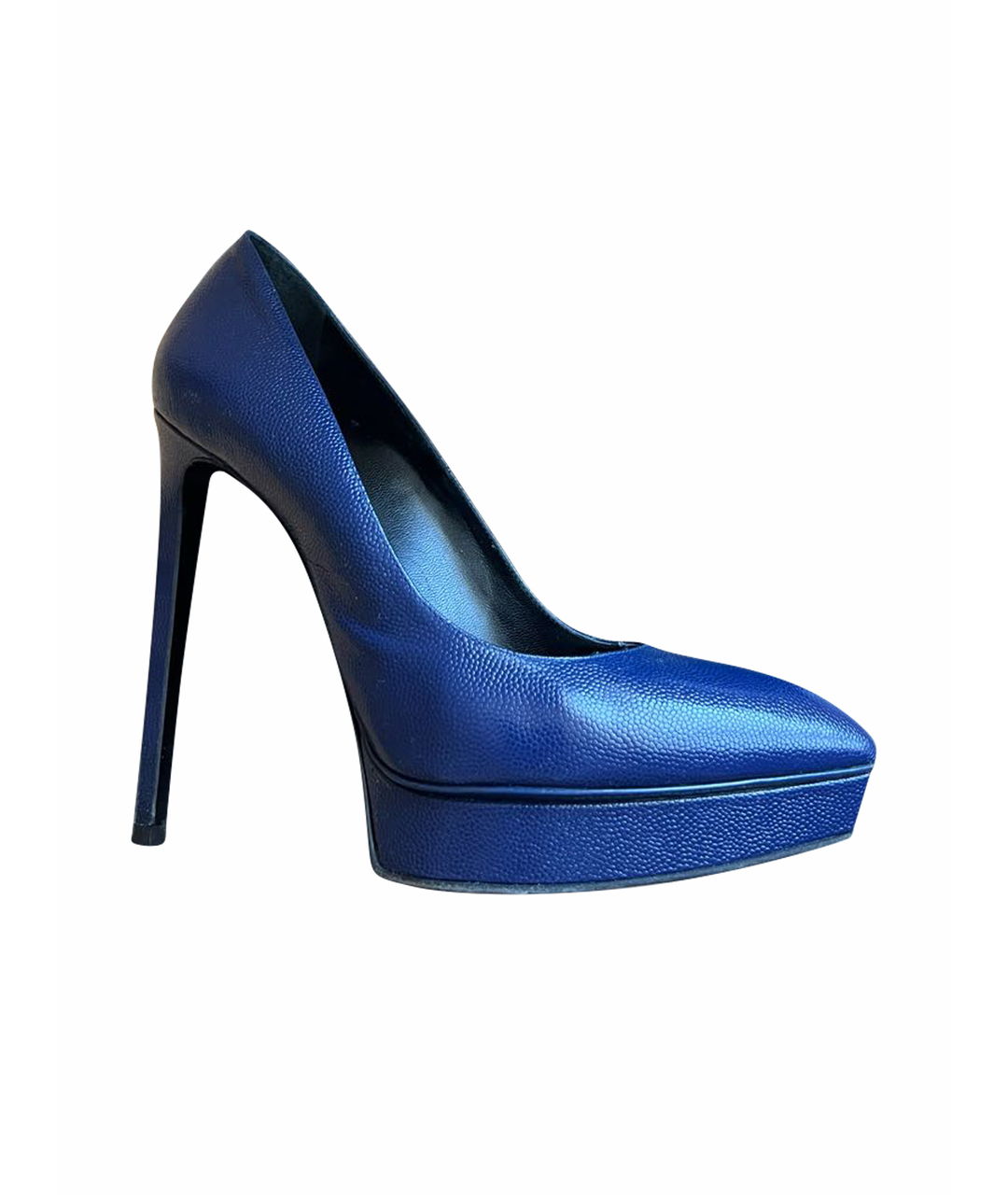 SAINT LAURENT Синие кожаные туфли, фото 1