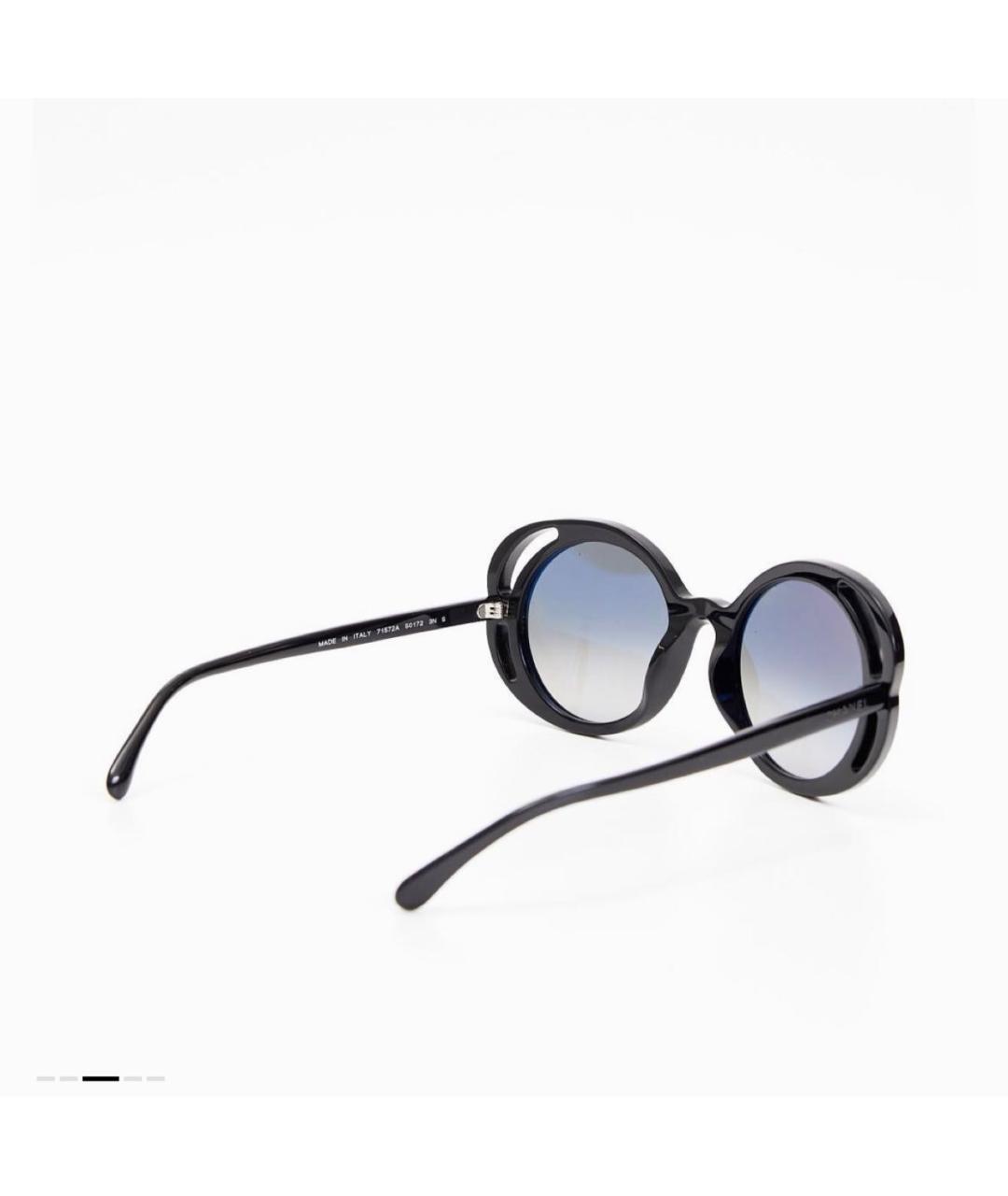 CHANEL Черные пластиковые солнцезащитные очки, фото 2