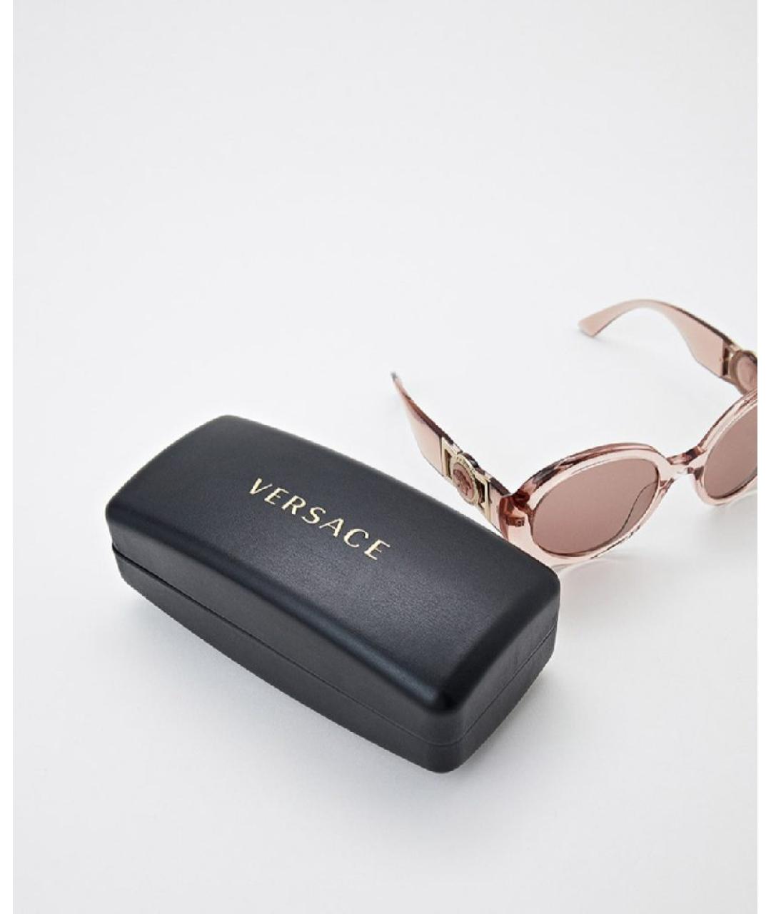 VERSACE Розовые пластиковые солнцезащитные очки, фото 10