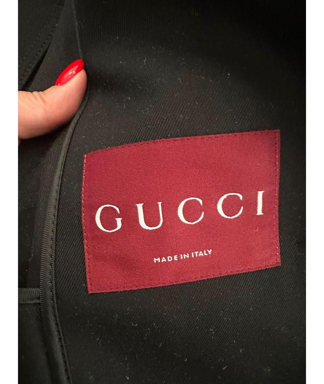 GUCCI Черный хлопковый жакет/пиджак, фото 4