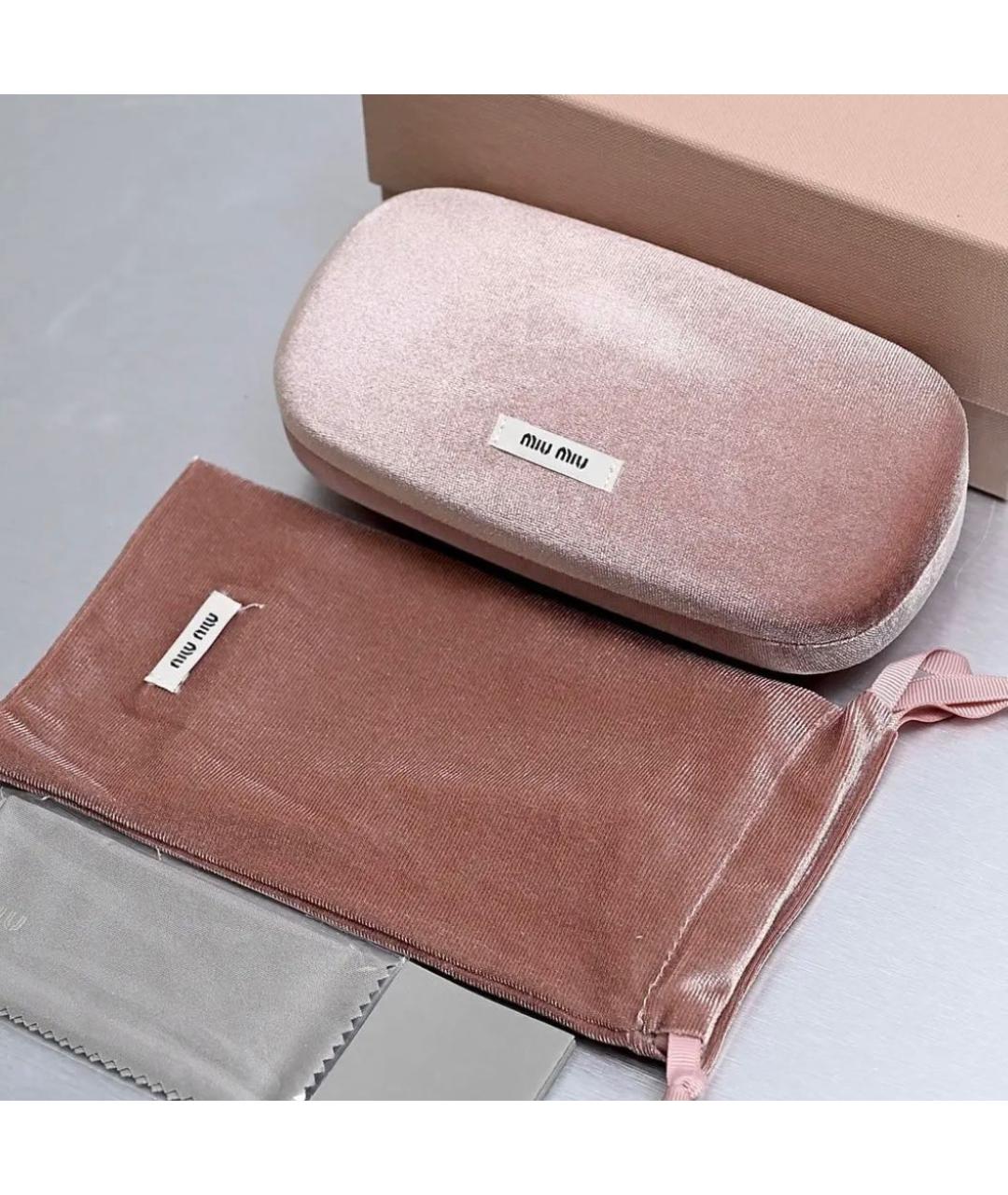 MIU MIU Золотые металлические солнцезащитные очки, фото 5
