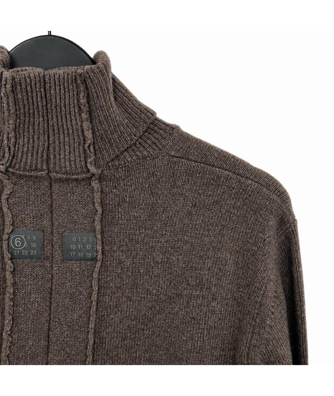 MAISON MARGIELA Коричневый шерстяной джемпер / свитер, фото 2