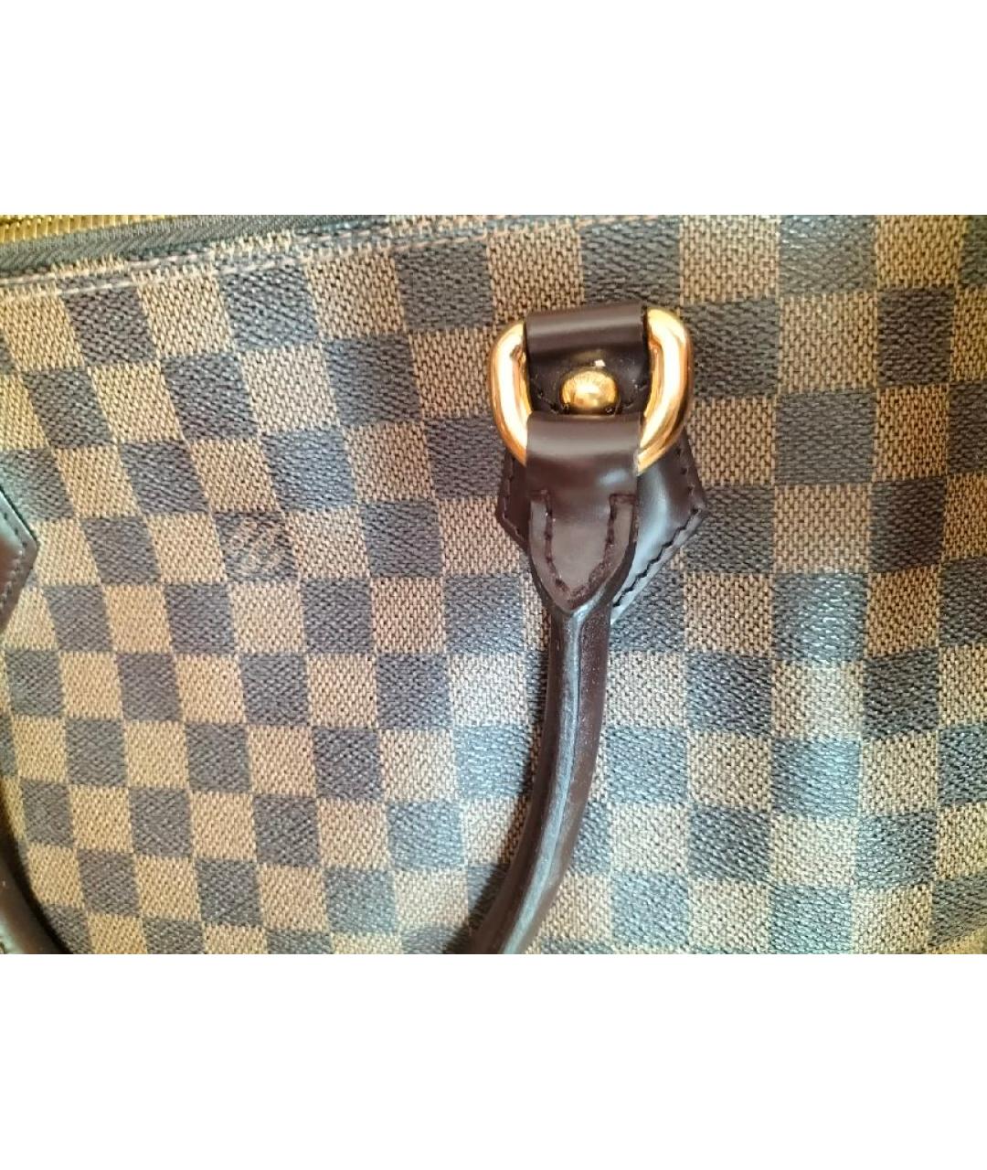 LOUIS VUITTON Коричневая кожаная сумка тоут, фото 5