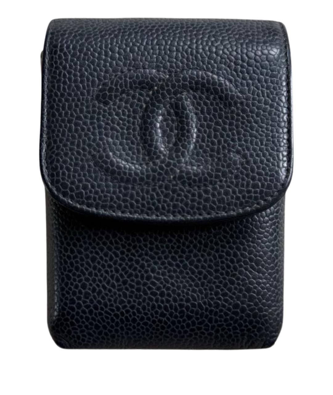 CHANEL Черный кожаный кошелек, фото 1