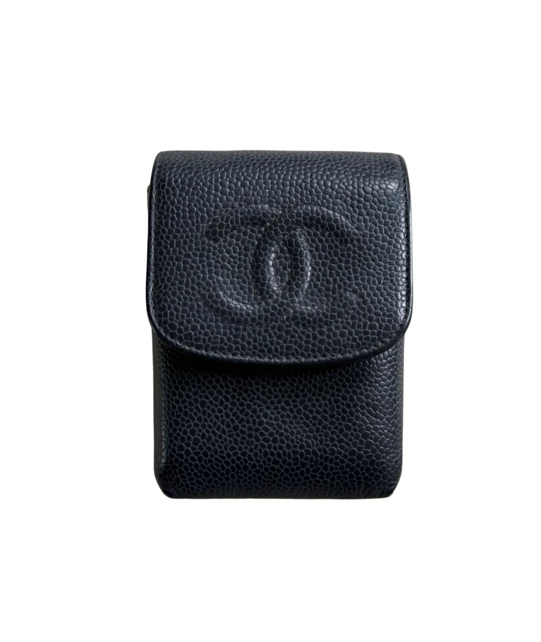CHANEL Черный кожаный кошелек, фото 7