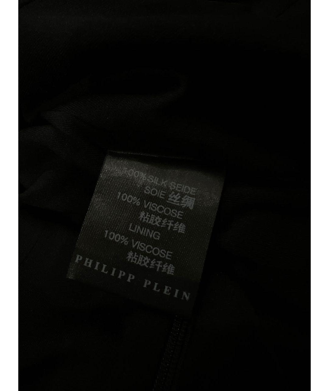 PHILIPP PLEIN Черное вискозное коктейльное платье, фото 6