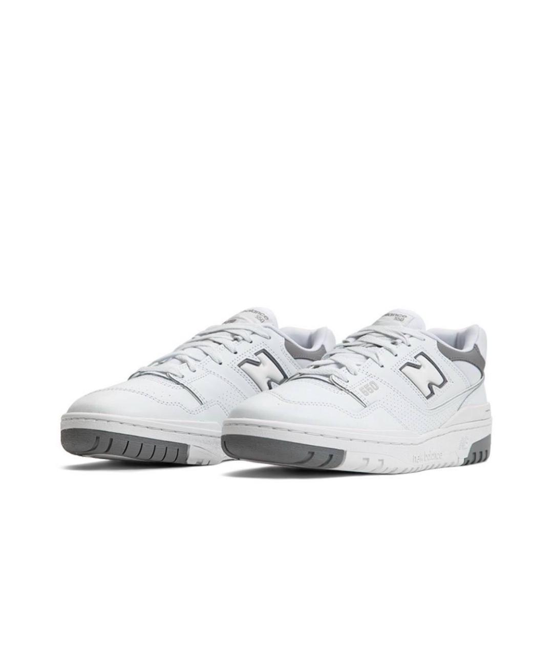 NEW BALANCE Белые кожаные низкие кроссовки / кеды, фото 3