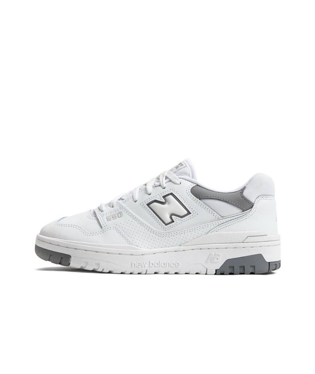 NEW BALANCE Белые кожаные низкие кроссовки / кеды, фото 6