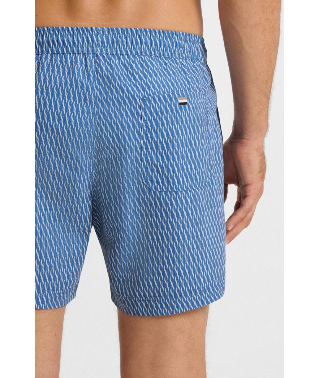 HUGO BOSS Голубые синтетические шорты, фото 4