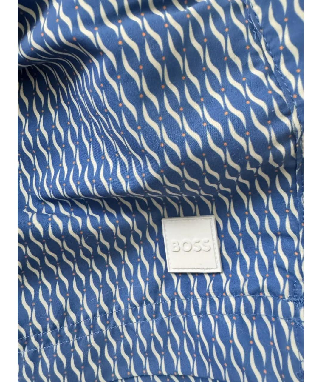 HUGO BOSS Голубые синтетические шорты, фото 7