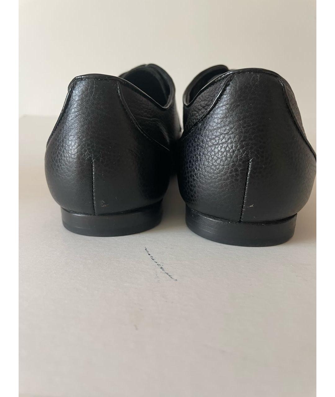 DOLCE&GABBANA Черные кожаные туфли, фото 4