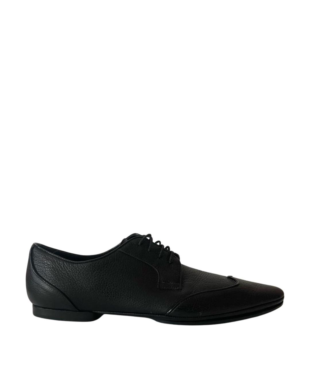 DOLCE&GABBANA Черные кожаные туфли, фото 1