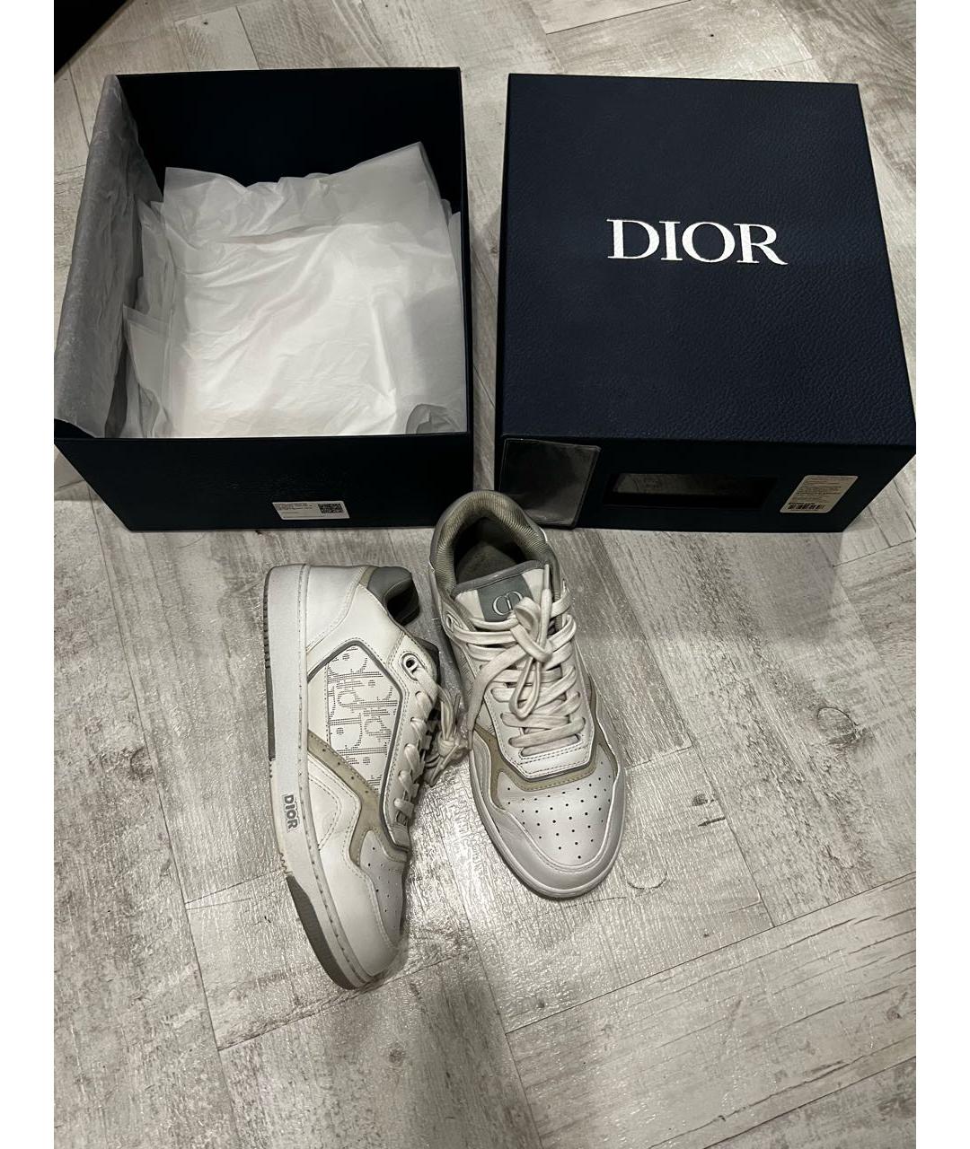 CHRISTIAN DIOR Белые кожаные кеды, фото 2
