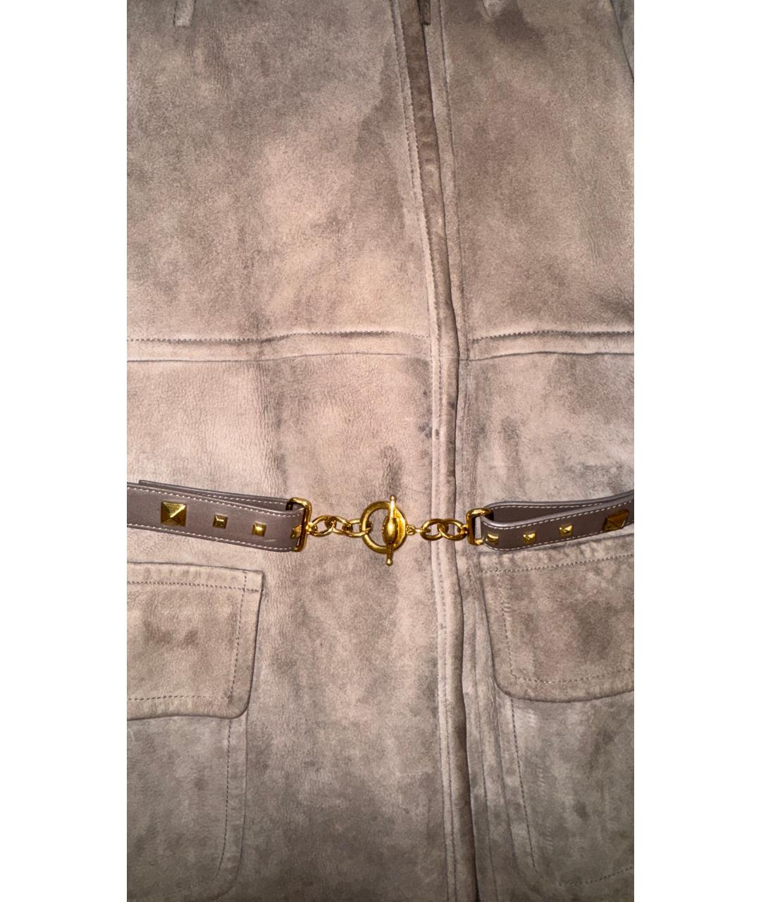 GUCCI Коричневая кожаная дубленка, фото 5