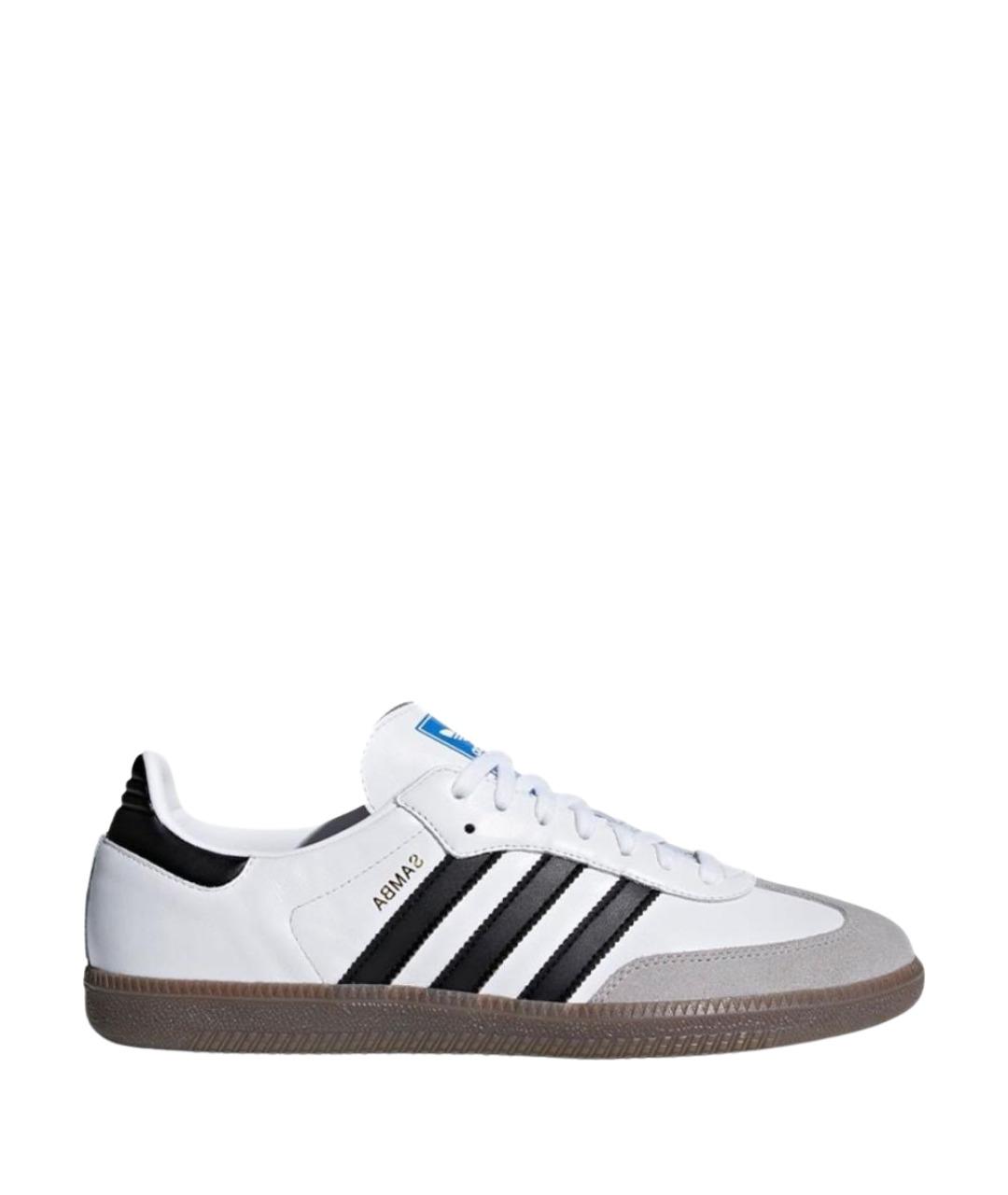 ADIDAS Белые кожаные кроссовки, фото 1