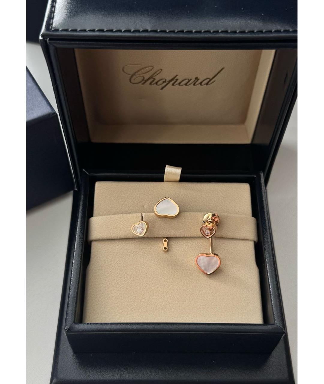 CHOPARD Золотые серьги из розового золота, фото 2