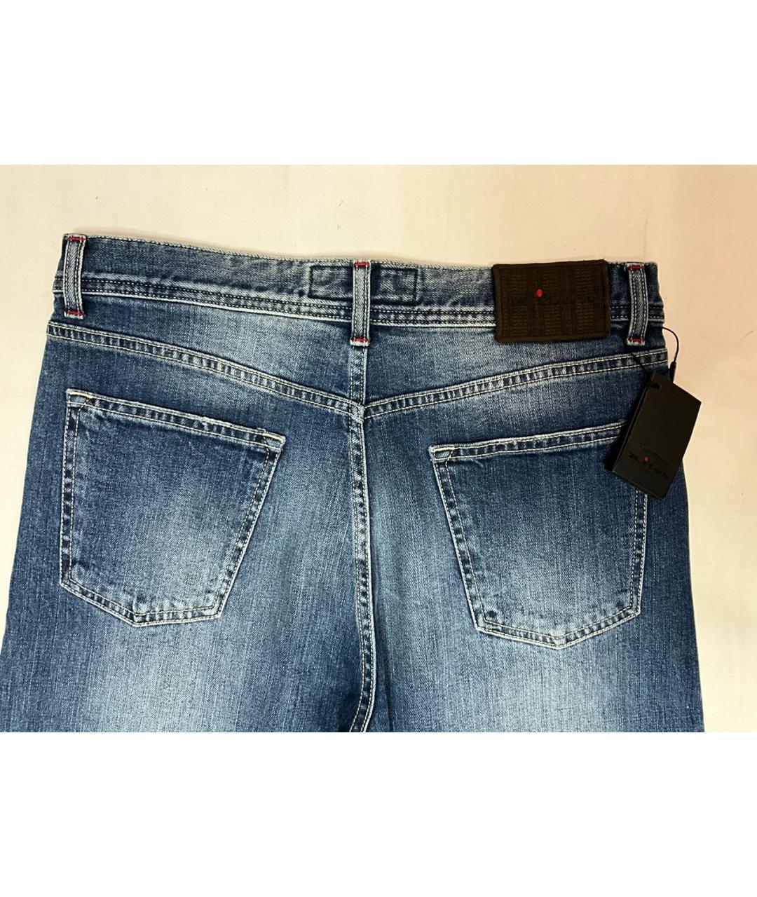 KITON Синие хлопко-эластановые джинсы скинни, фото 7