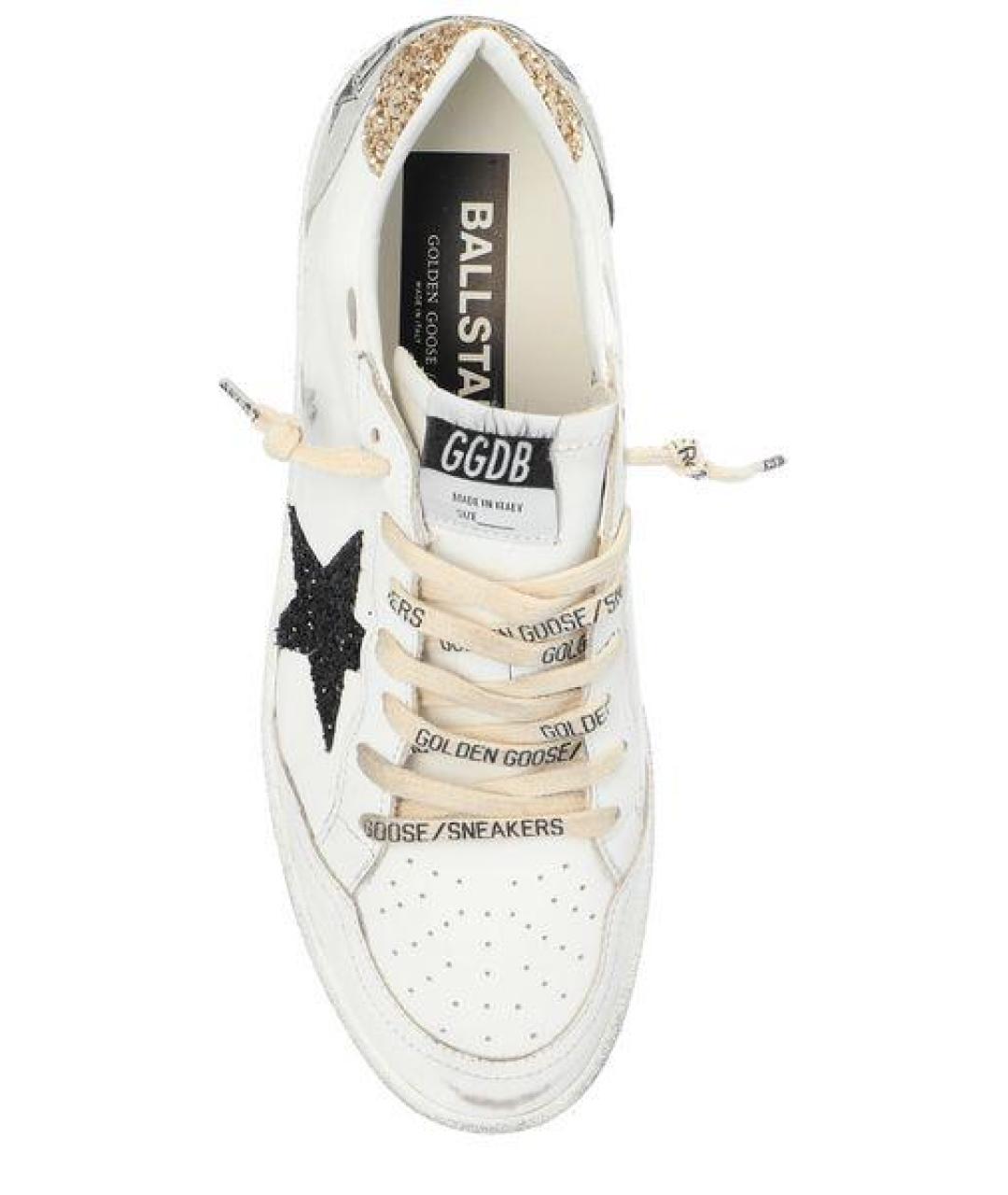 GOLDEN GOOSE Белые кожаные кеды, фото 3