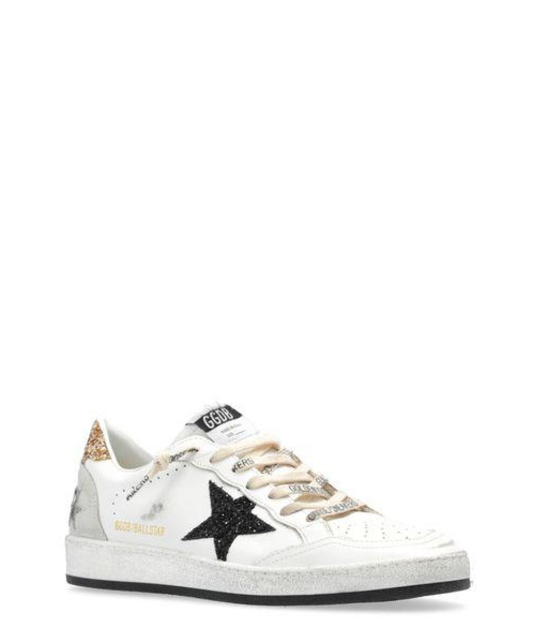 GOLDEN GOOSE Белые кожаные кеды, фото 2