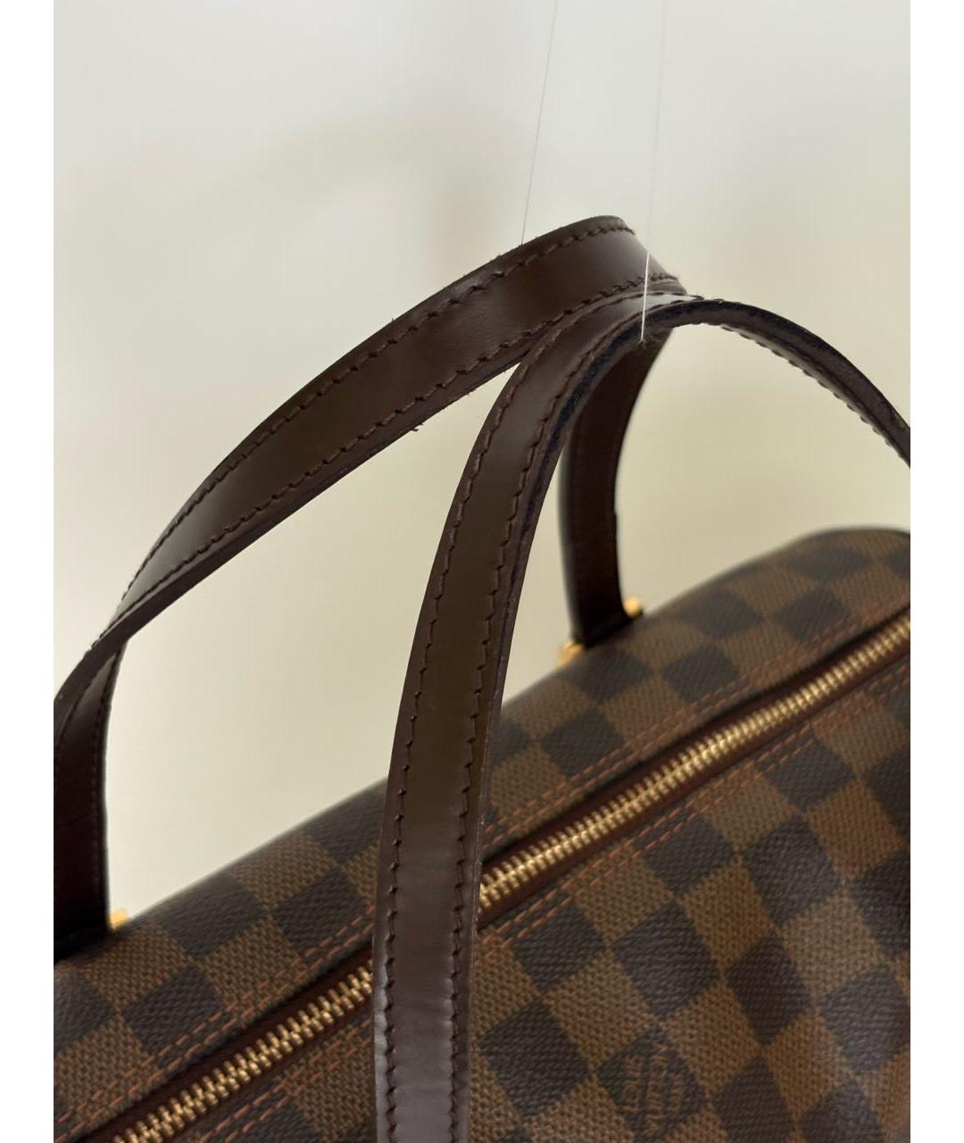 LOUIS VUITTON Коричневая кожаная сумка с короткими ручками, фото 8
