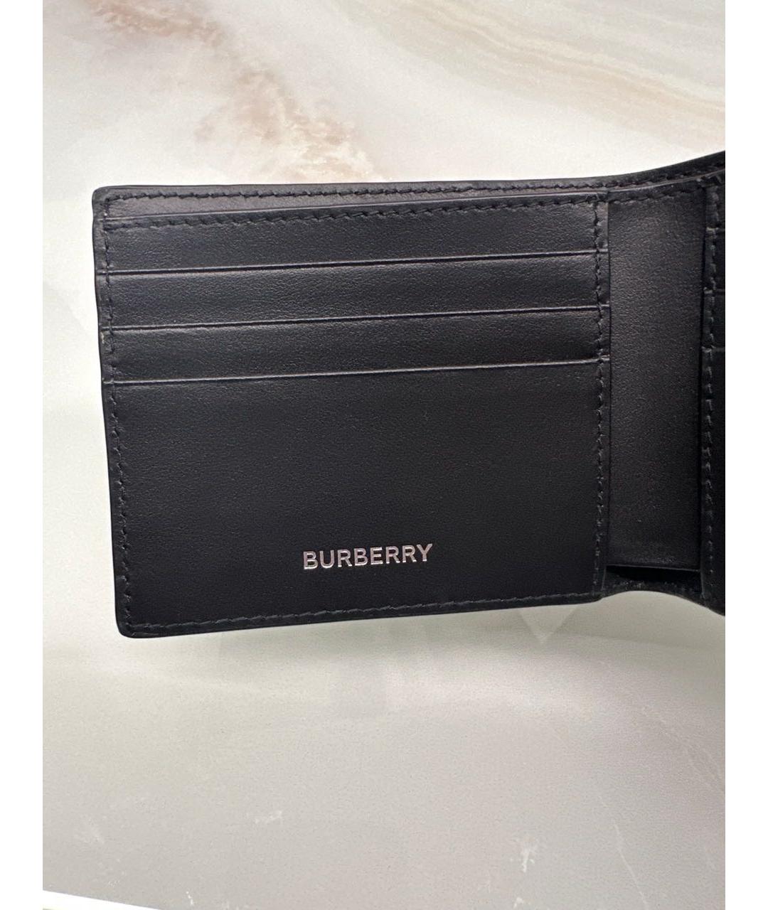 BURBERRY Бежевый кожаный кардхолдер, фото 4