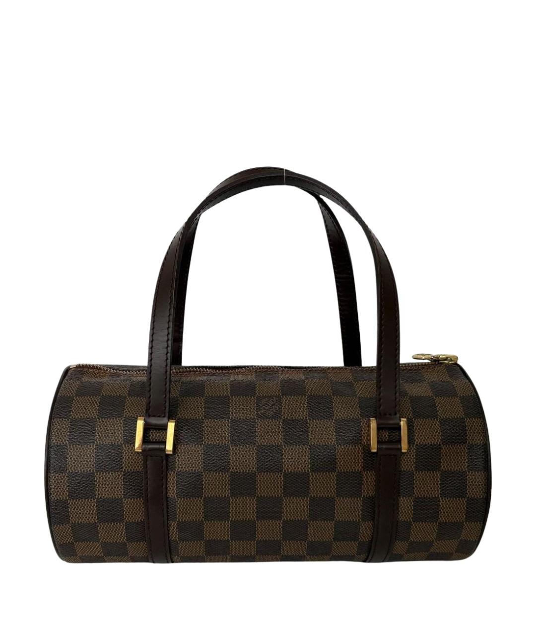 LOUIS VUITTON Коричневая кожаная сумка с короткими ручками, фото 1