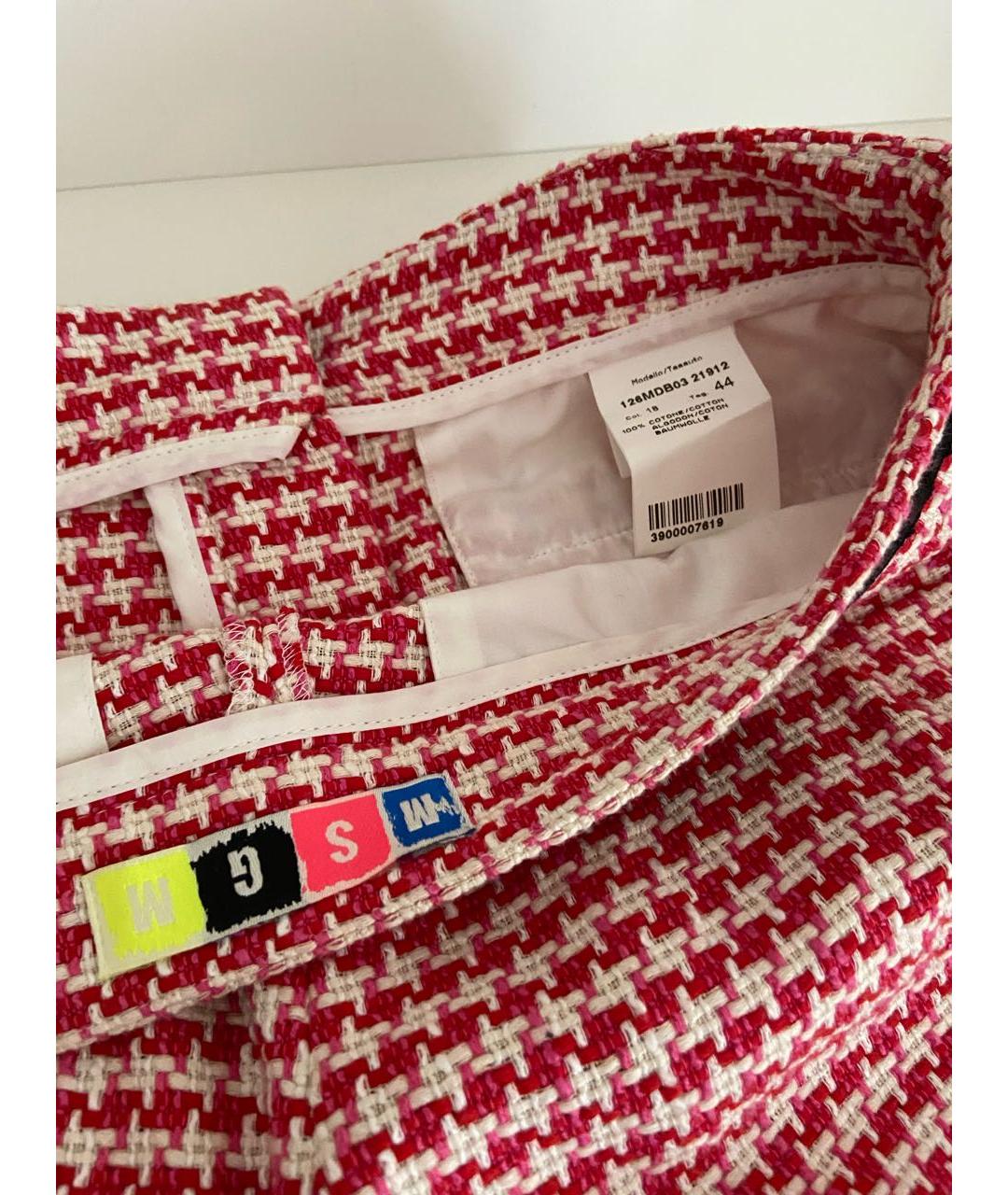 MSGM Красные хлопковые шорты, фото 5