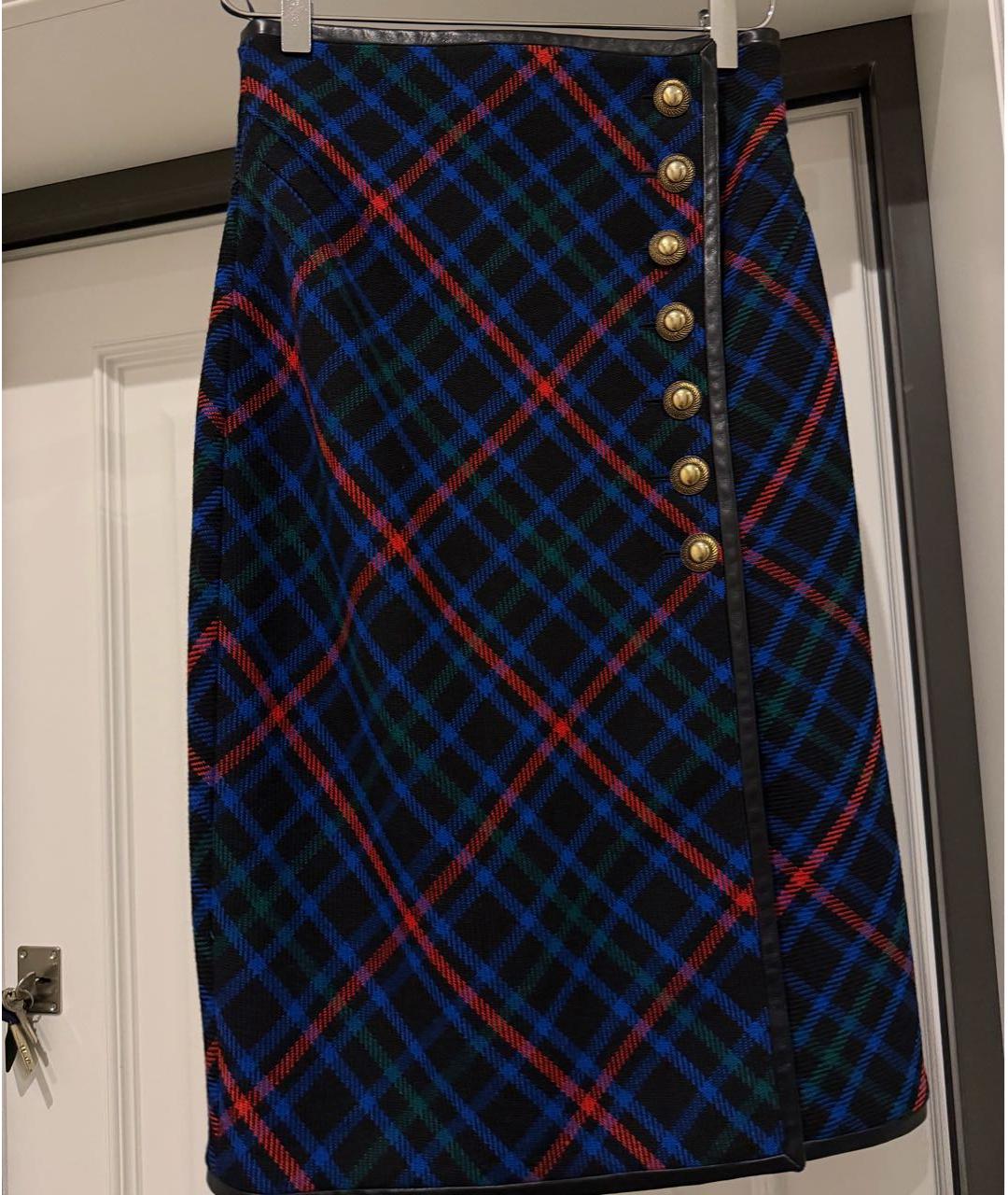 SAINT LAURENT Мульти твидовая юбка миди, фото 4