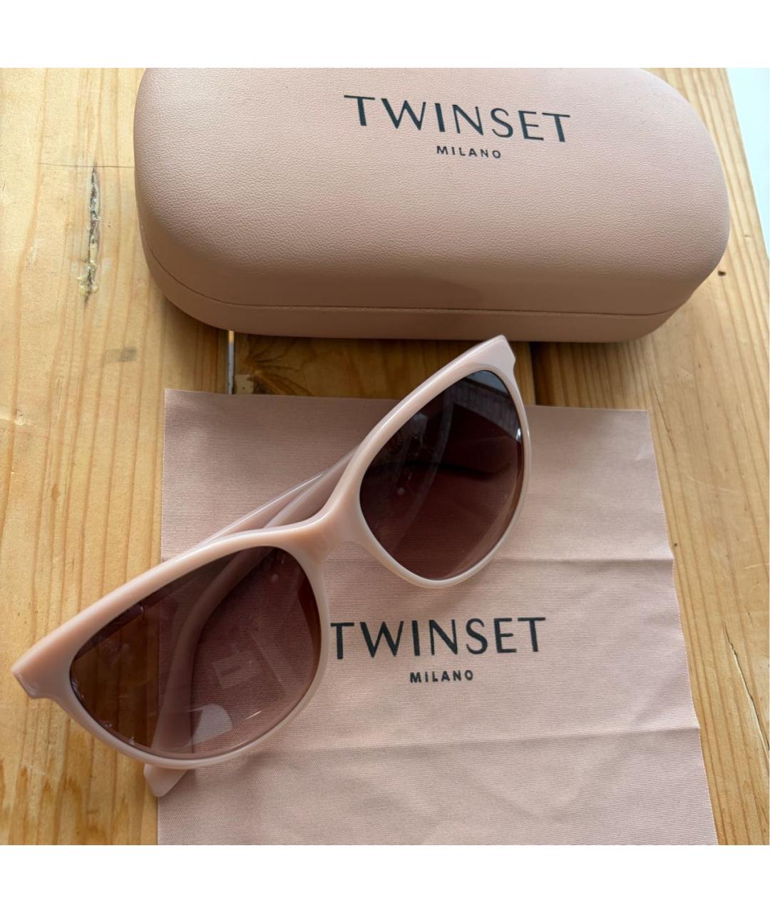 TWIN-SET Розовые пластиковые солнцезащитные очки, фото 5