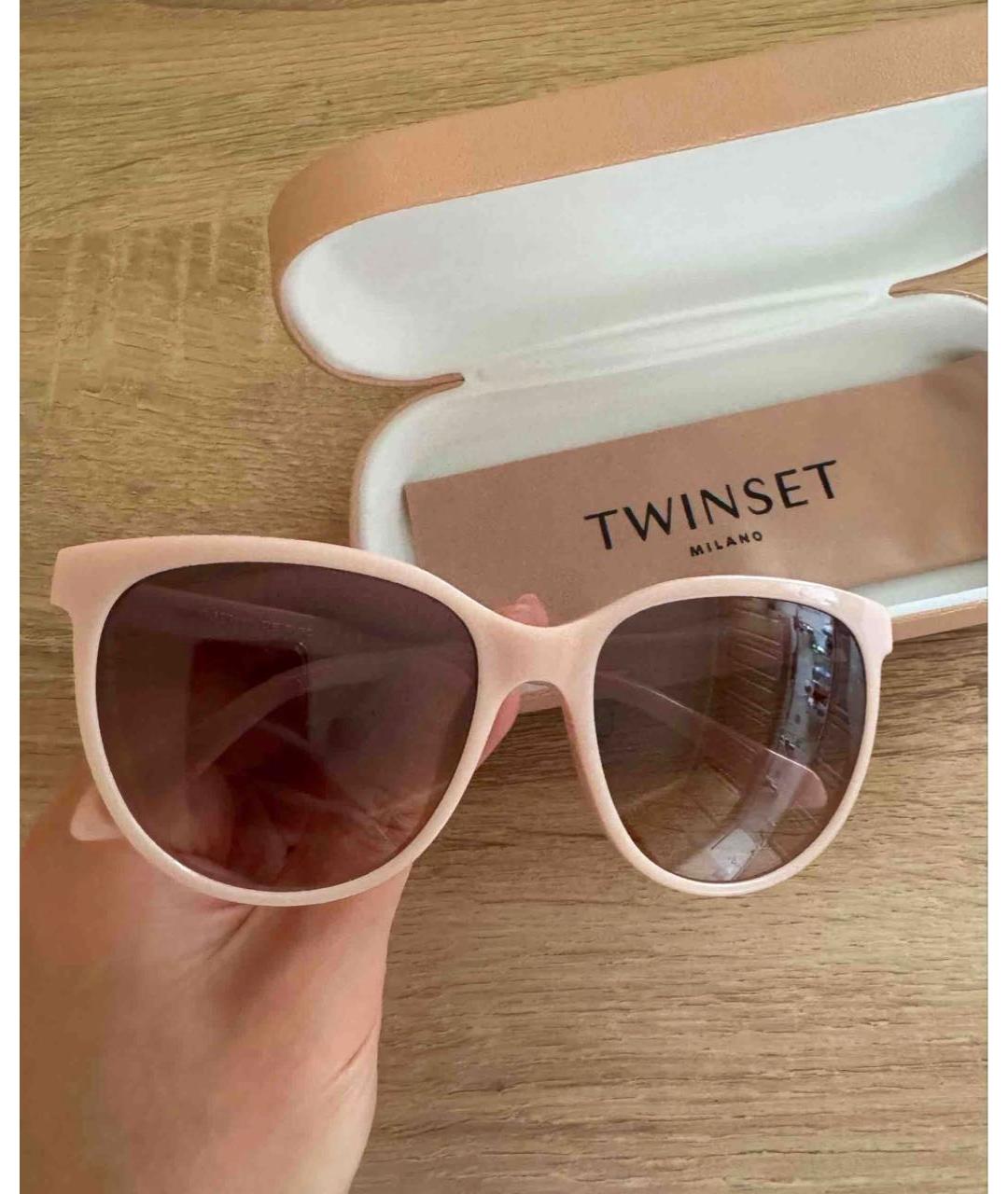 TWIN-SET Розовые пластиковые солнцезащитные очки, фото 7