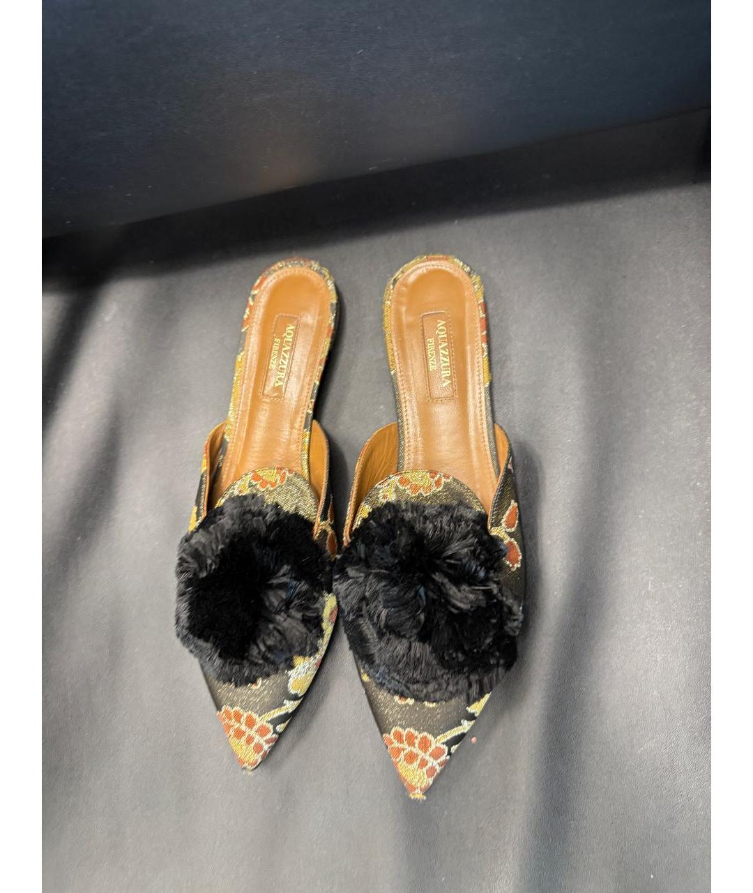 AQUAZZURA Мульти текстильные мюли, фото 5